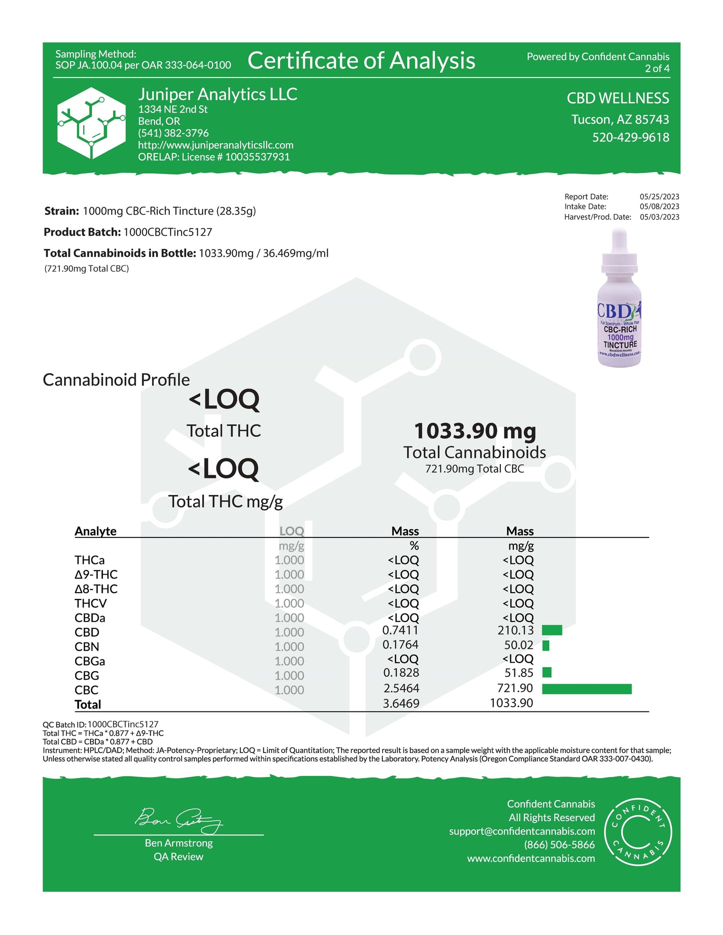 1000mg CBC-Rich Tincture