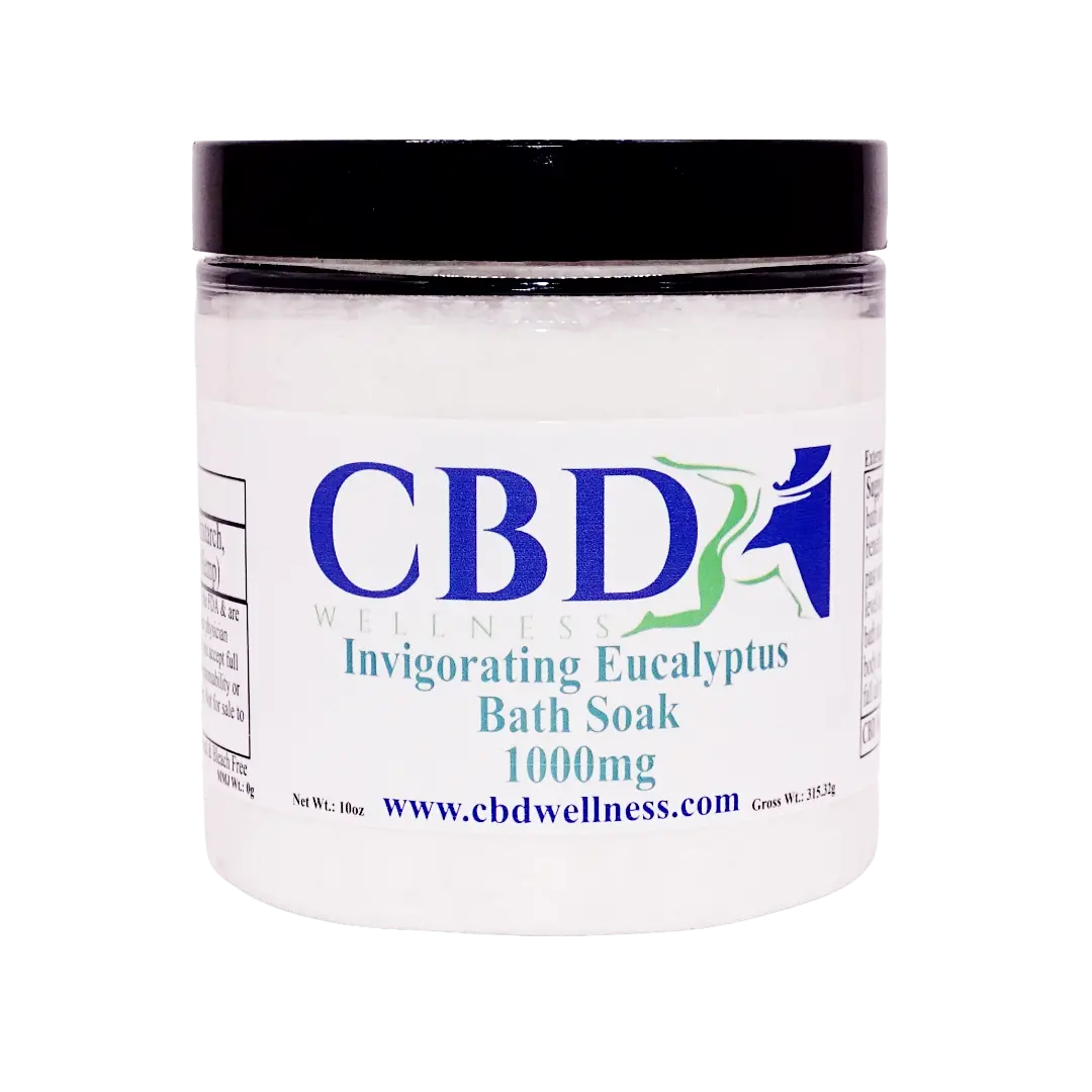 10oz 1000mg CBD Invigorating Eucalyptus Bath Soak (Powder) CBD Wellness