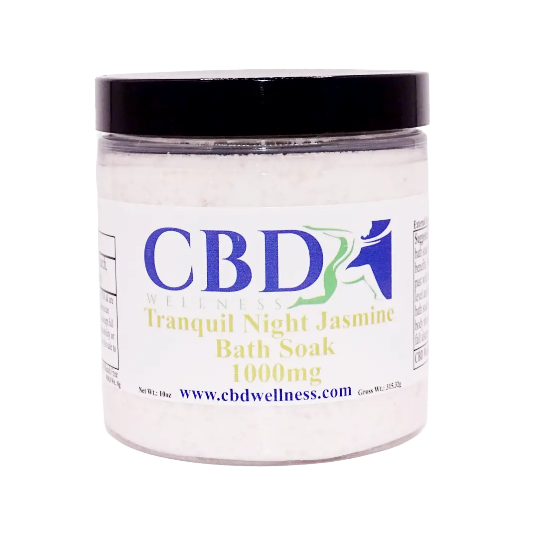 10oz 1000mg CBD Tranquil Night Jasmine Bath Soak (Powder) CBD Wellness