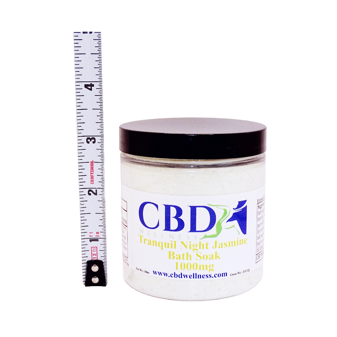 10oz 1000mg CBD Tranquil Night Jasmine Bath Soak (Powder)