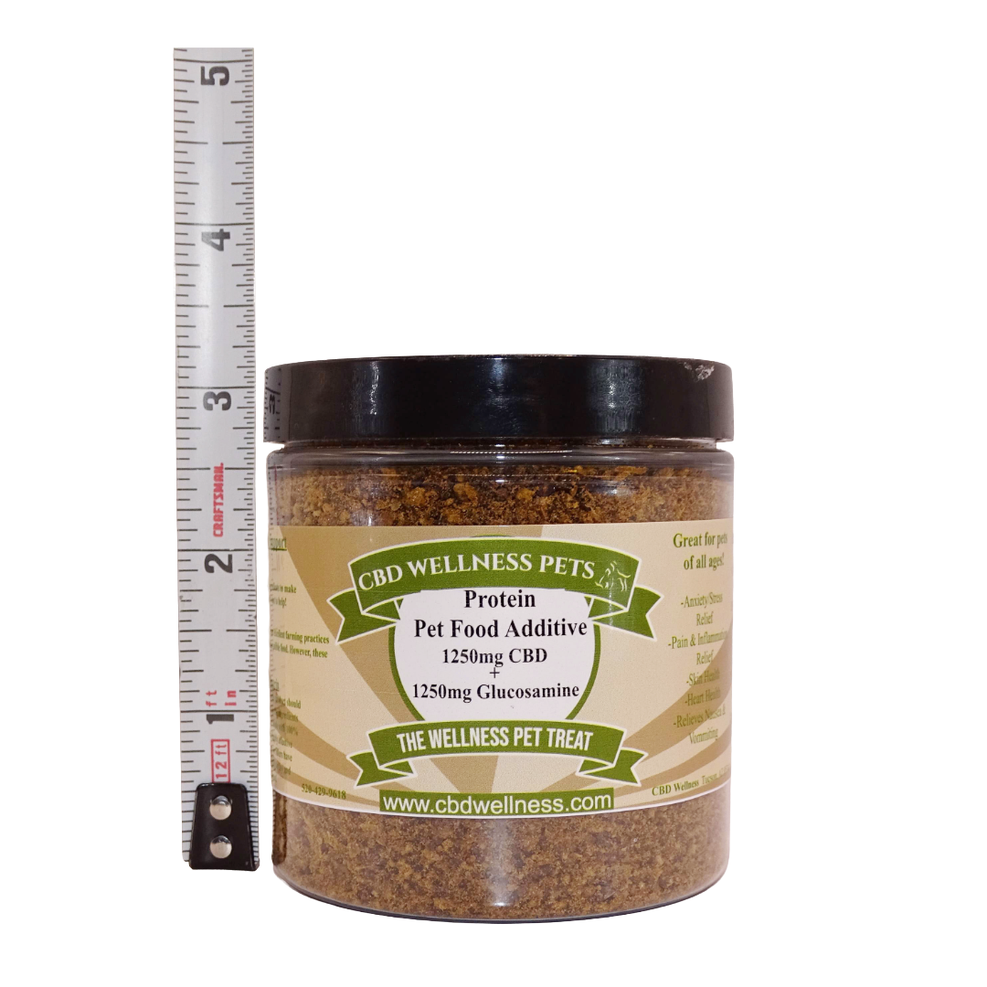 CBD + Glucosamine Protein Pet Food Additive 1250mg | Full-Spectrum Hemp for Dogs & Cats