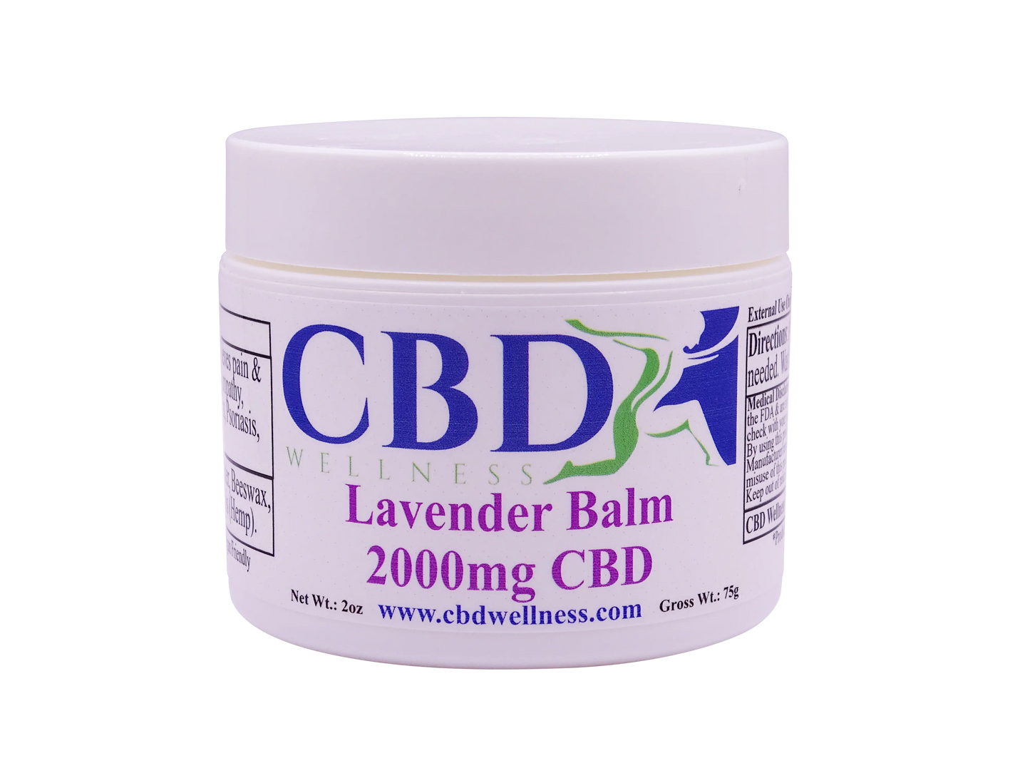 2oz 2000mg Lavender Balm CBD Wellness