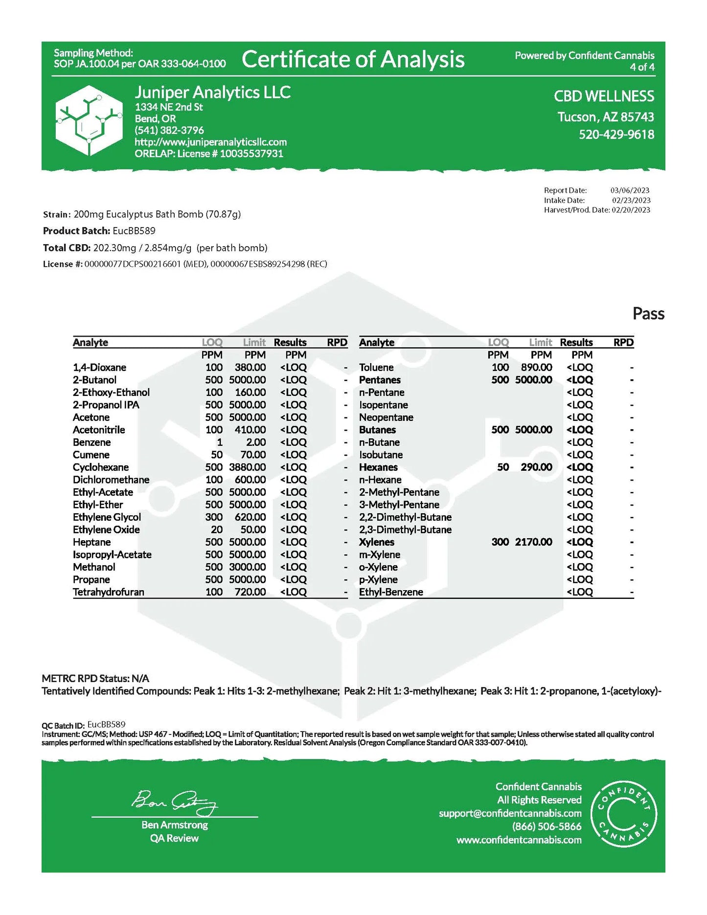 Eucalyptus 400mg CBD Bath Bomb (2-pack) CBD Wellness