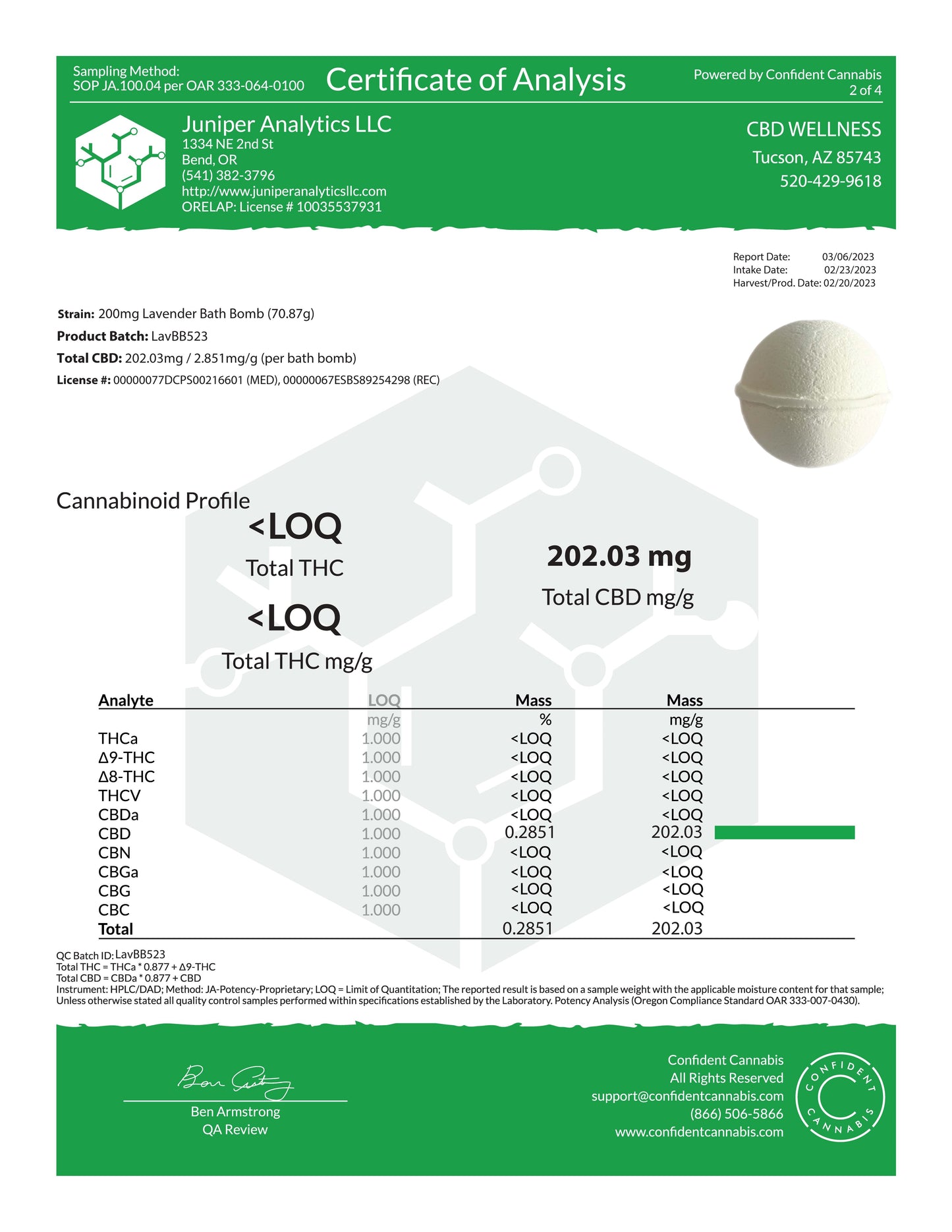 Bomba de Baño de CBD de Lavanda 200mg
