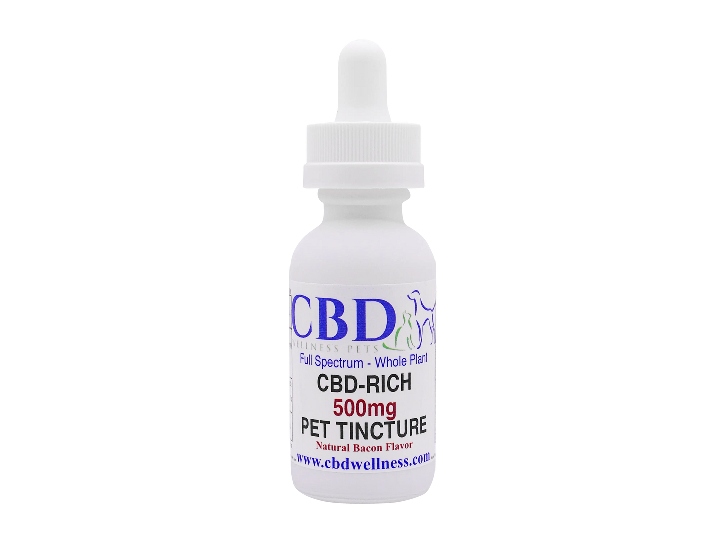 500mg Natural Bacon CBD-Rich Pet Tincture CBD Wellness