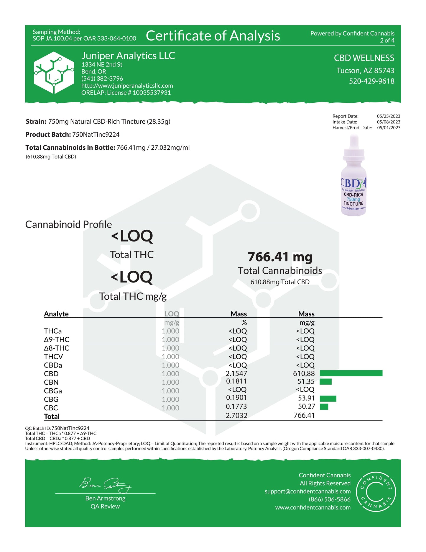 750mg CBD-Rich Natural Tincture