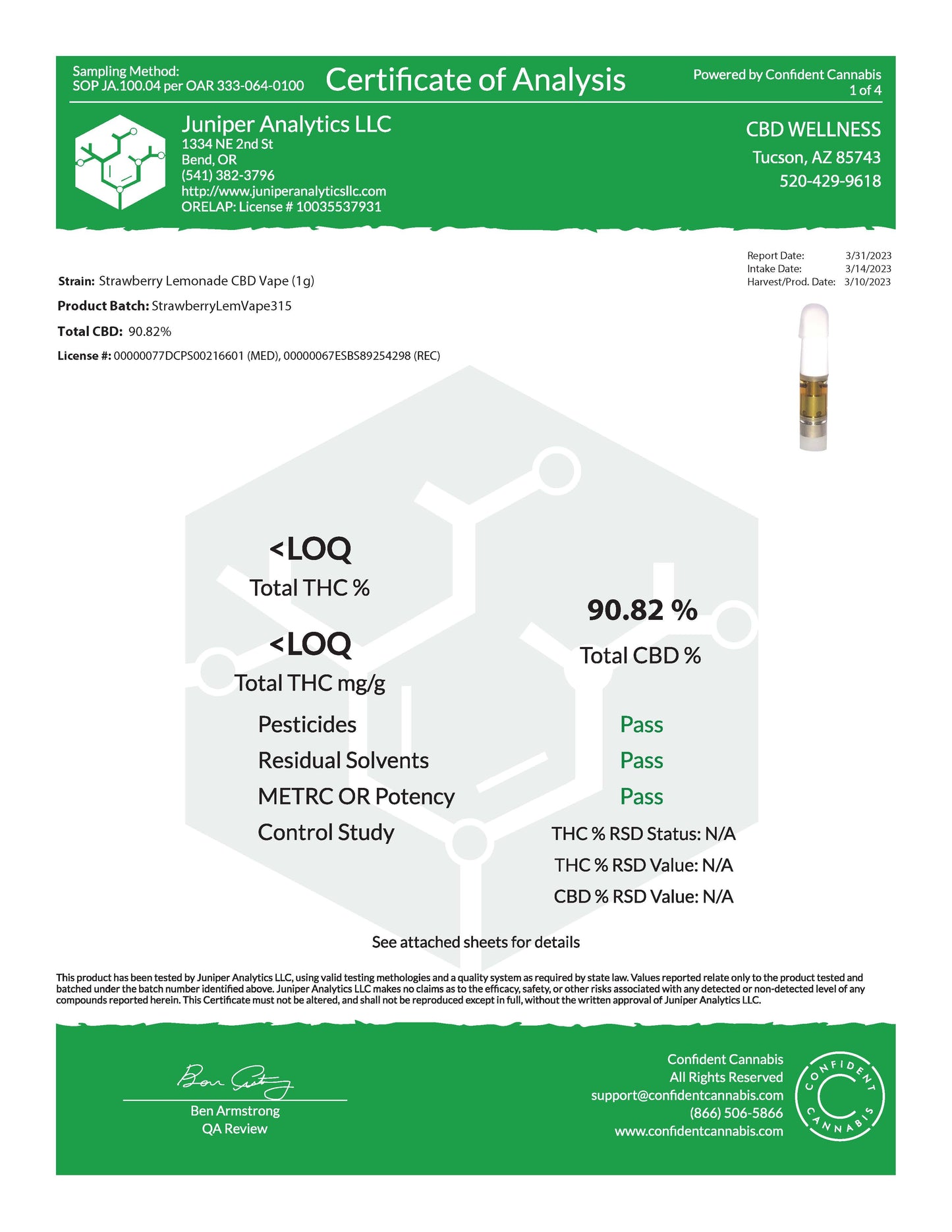 Vape de CBD de limonada de fresa