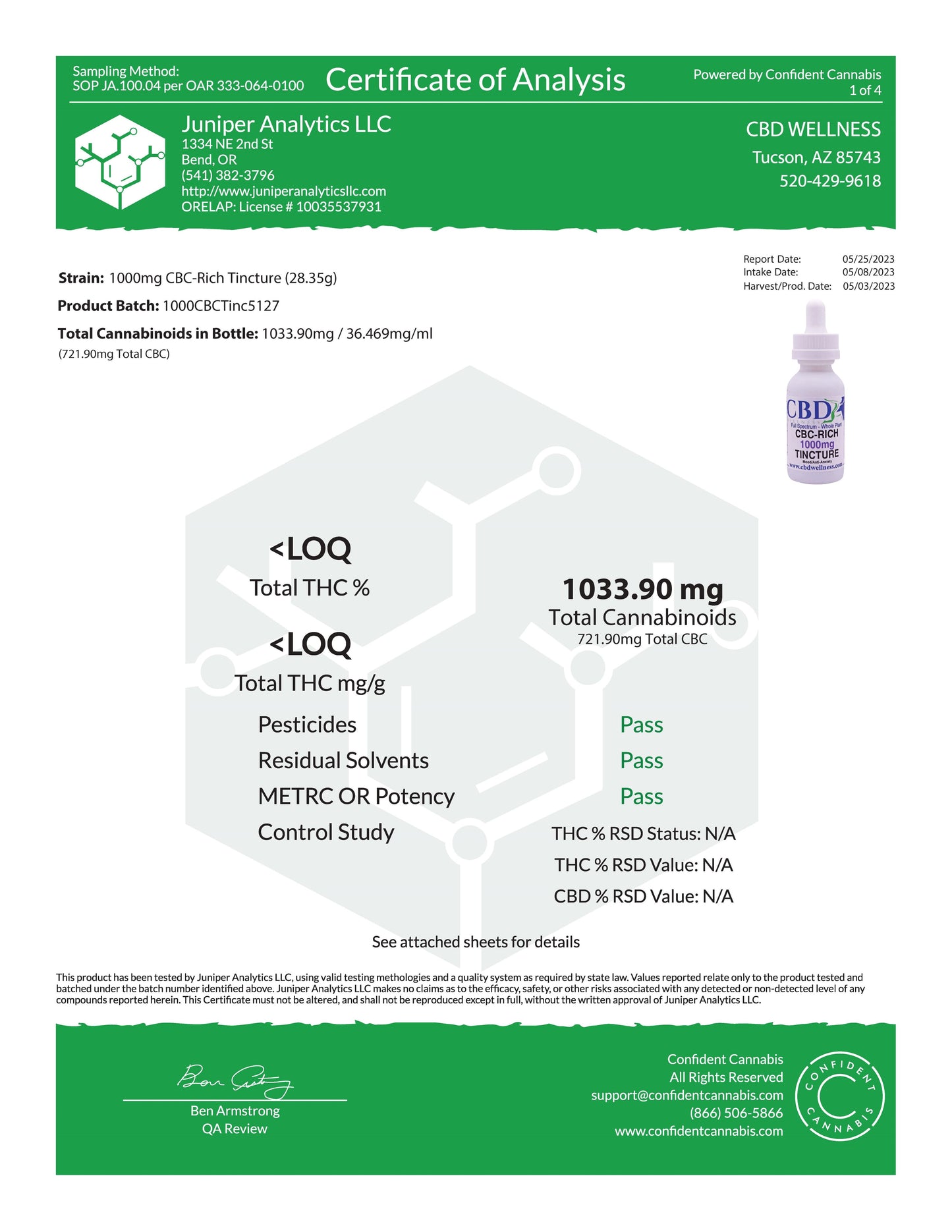 1000mg CBC-Rich Tincture