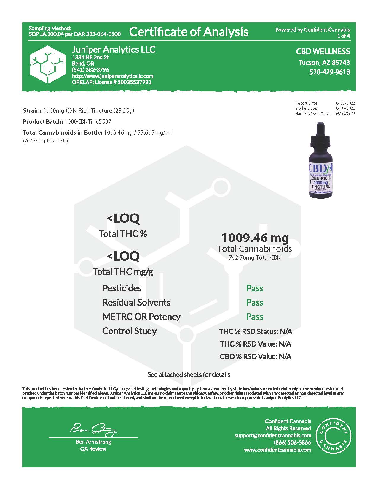 1000mg CBN-Rich Tincture