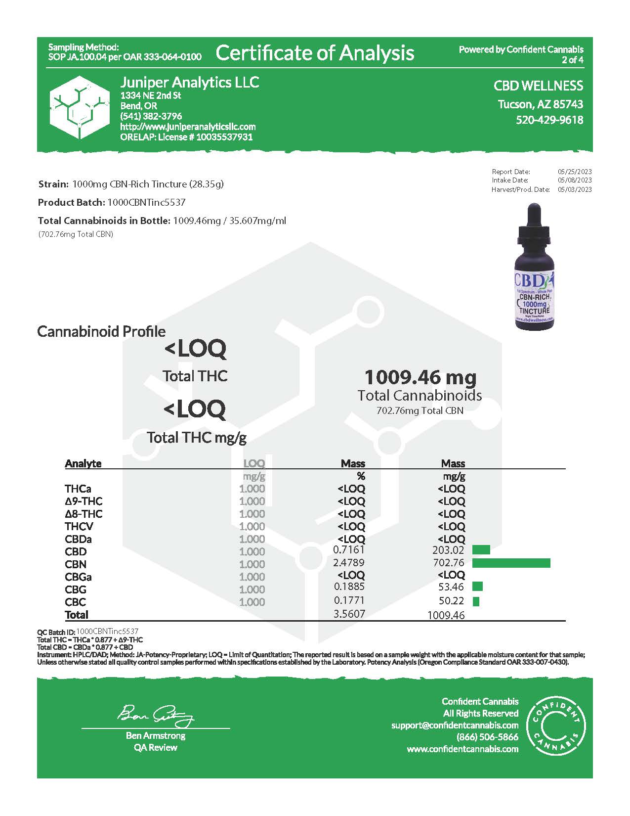 1000mg CBN-Rich Tincture