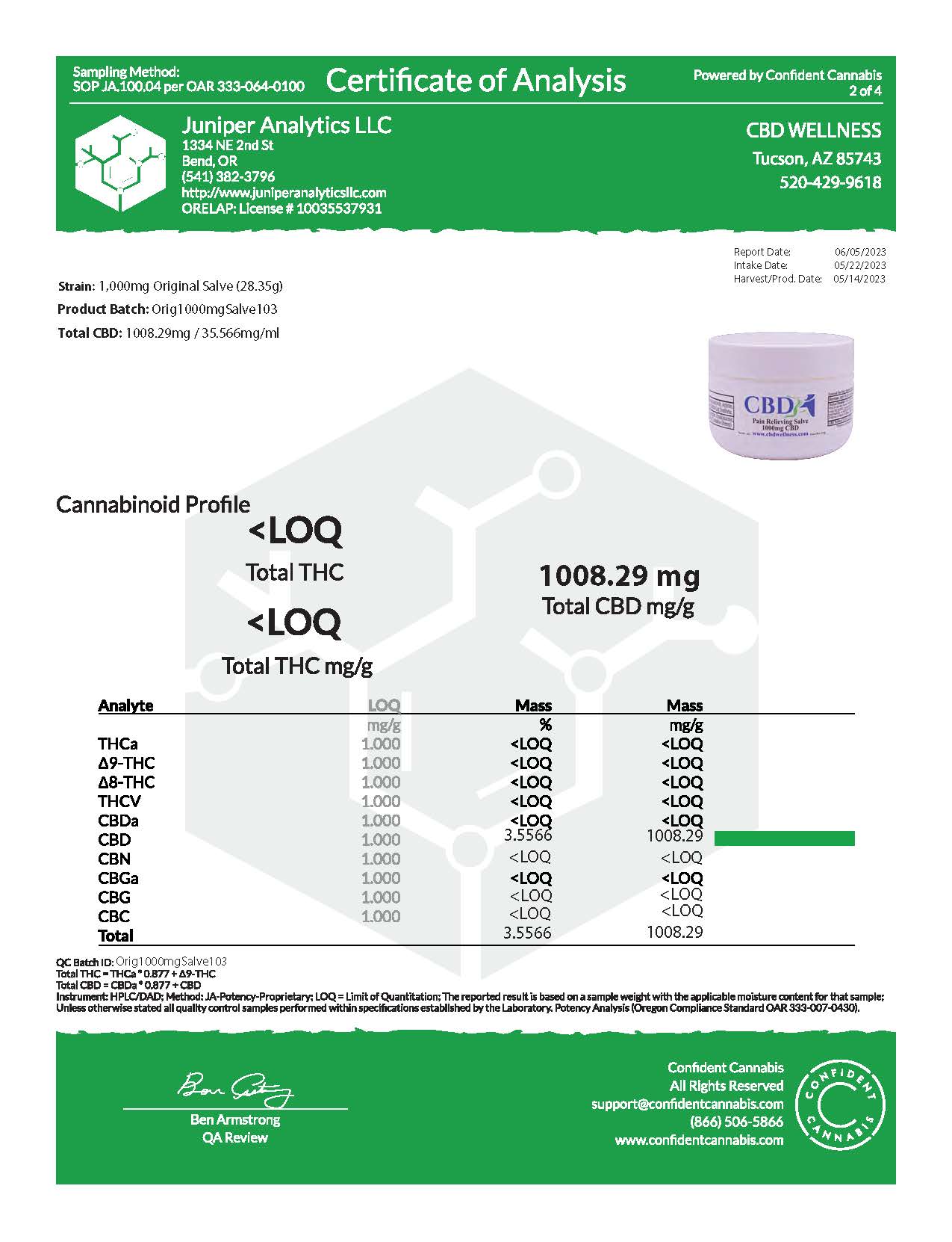 1oz 1000mg Original Salve