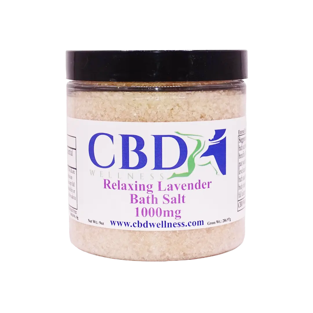 9oz 1000mg CBD Relaxing Lavender Bath Salts CBD Wellness