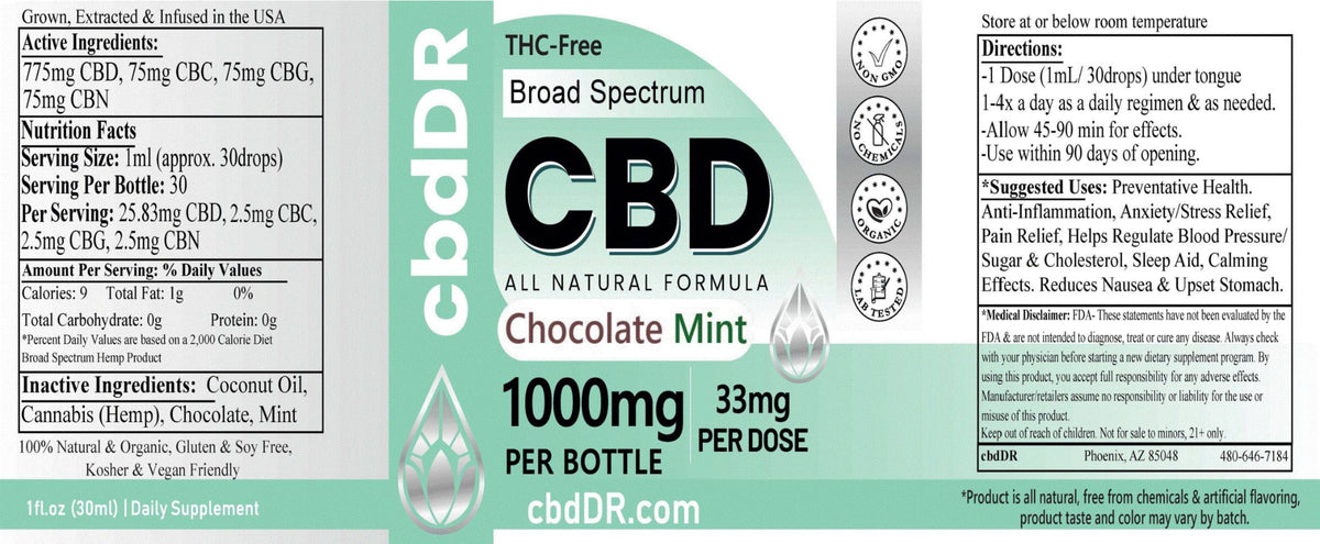 cbdDR 1000mg CBD-Rich Tincture