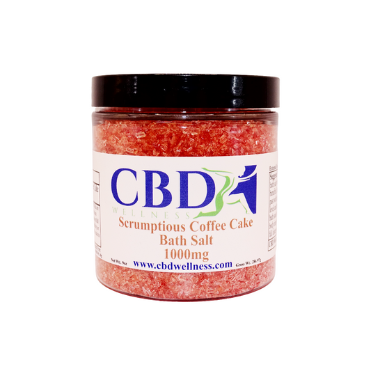 9oz 1000mg CBD Scrumptious Coffee Cake Bath Salts