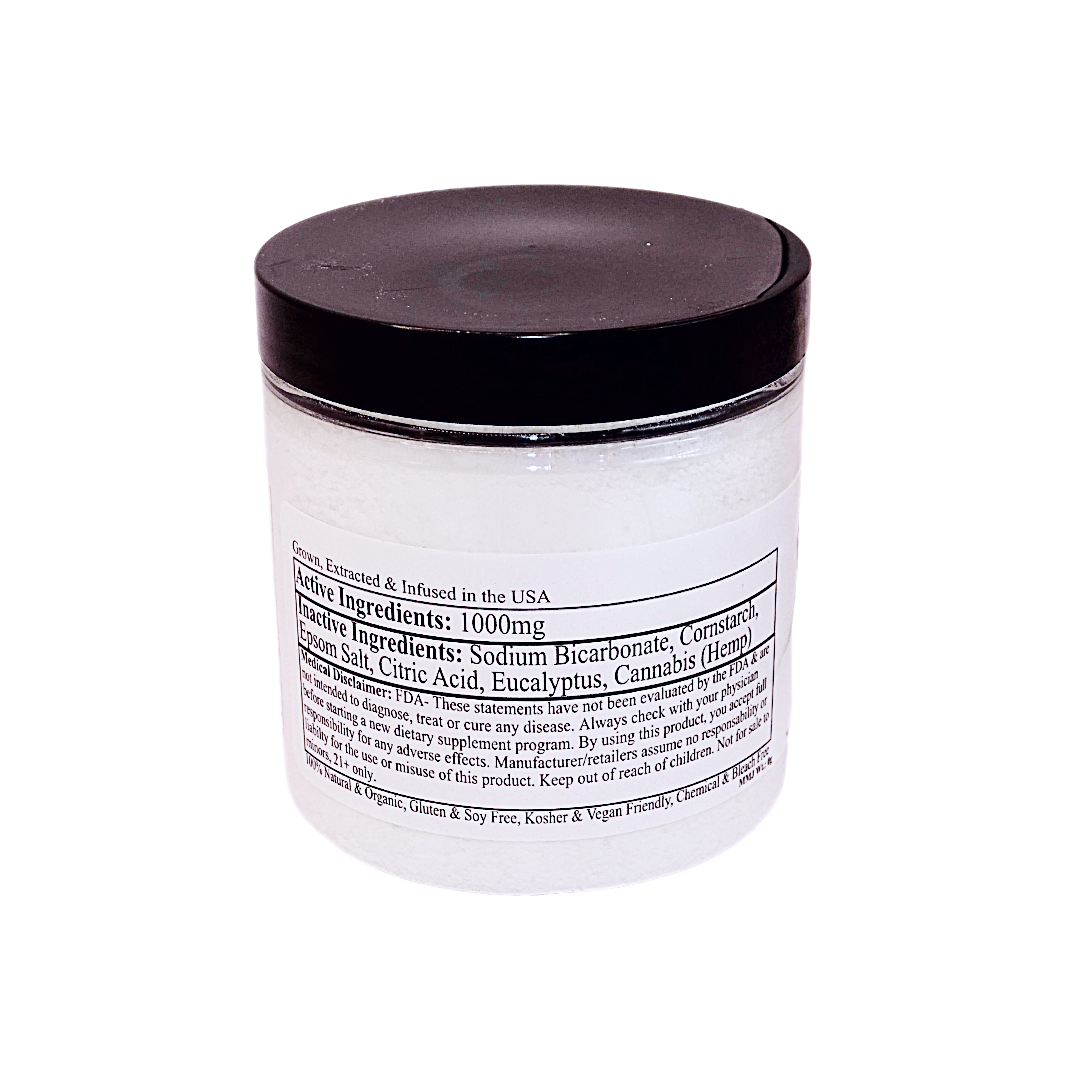 10oz 1000mg CBD Invigorating Eucalyptus Bath Soak (Powder)