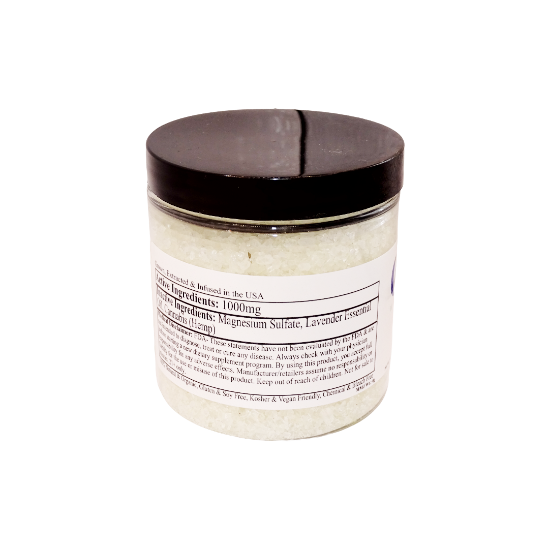 9oz 1000mg CBD Relaxing Lavender Bath Salts