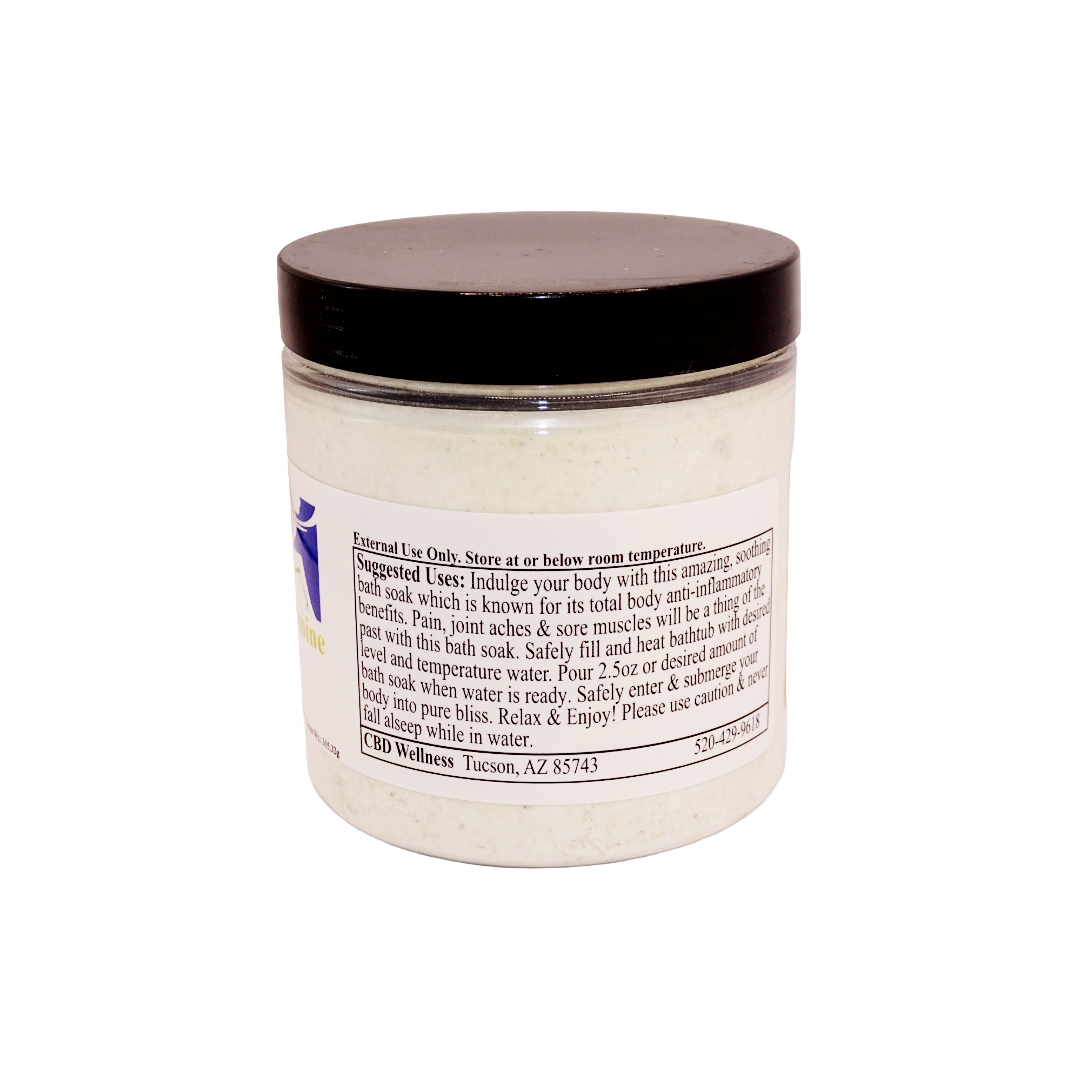 10oz 1000mg CBD Tranquil Night Jasmine Bath Soak (Powder)