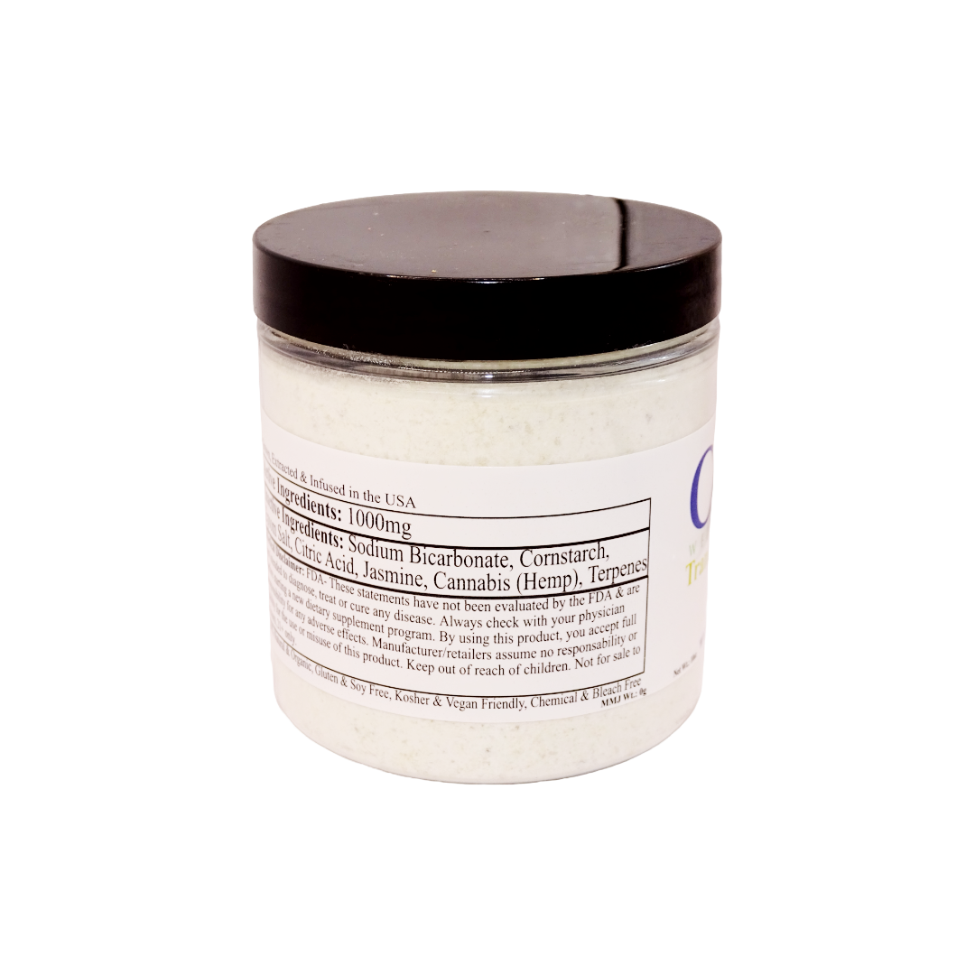10oz 1000mg CBD Tranquil Night Jasmine Bath Soak (Powder)
