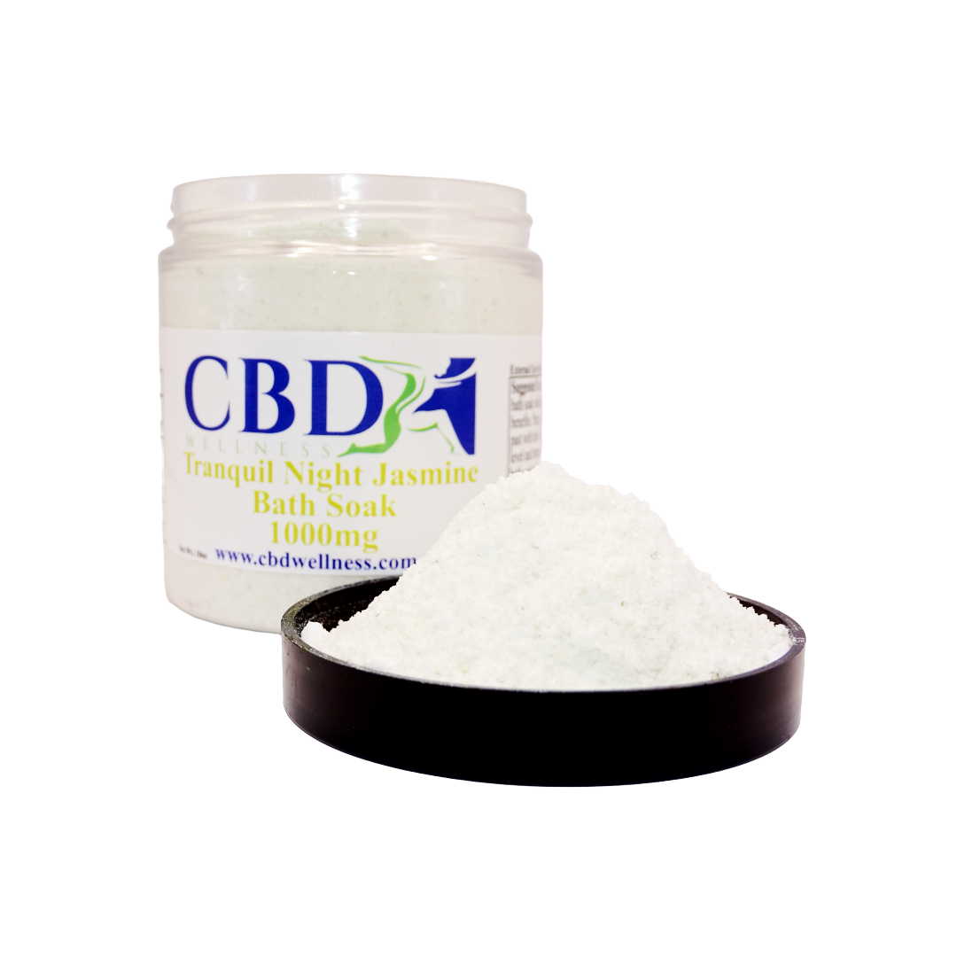 10oz 1000mg CBD Tranquil Night Jasmine Bath Soak (Powder)