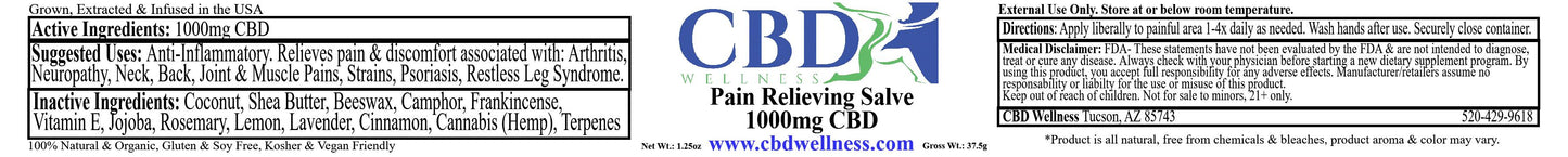 1.25oz 1000mg Original Salve