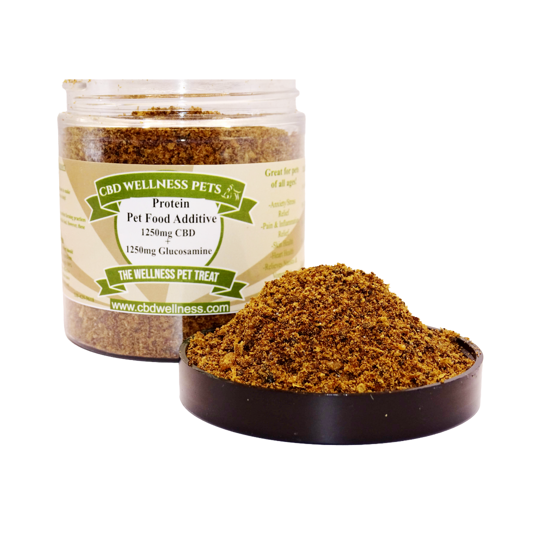 CBD + Glucosamine Protein Pet Food Additive 1250mg | Full-Spectrum Hemp for Dogs & Cats
