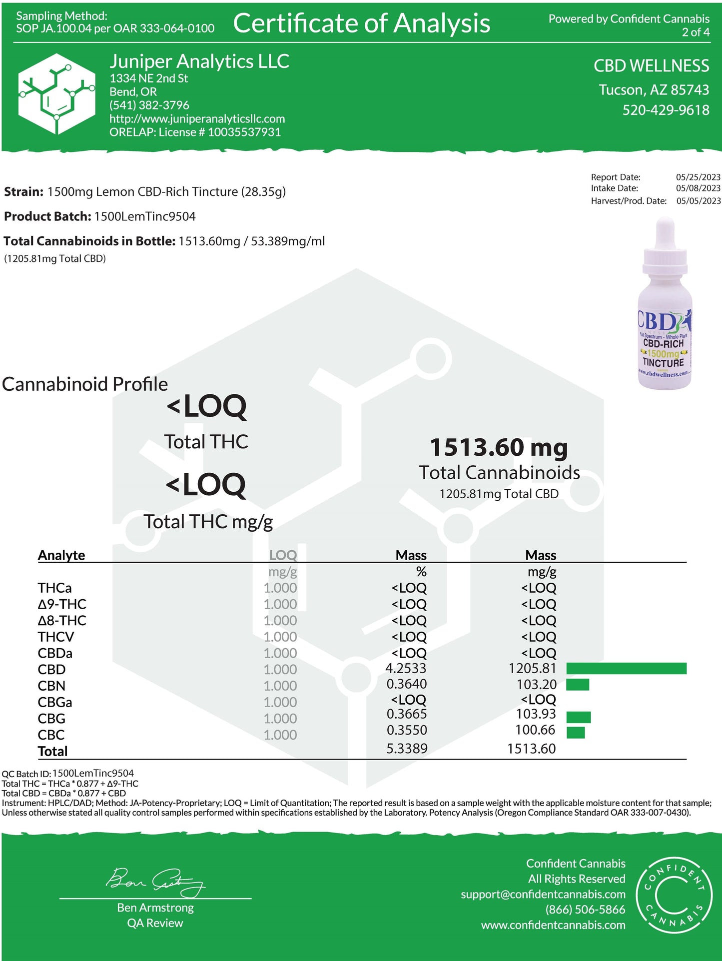 1500mg CBD-Rich Lemon Tincture