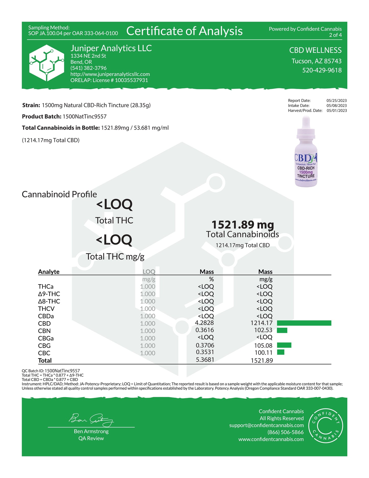 1500mg CBD-Rich Natural Tincture