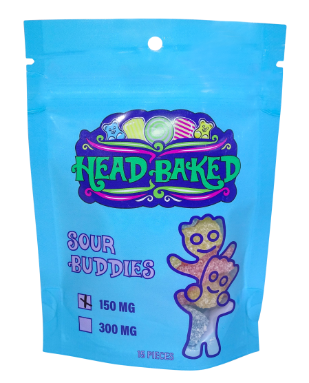 150mg CBD Sour Buddies Gummies (15 qty bag)
