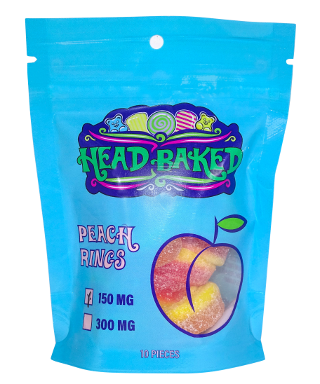 cbd wellness and head baked 150mg Peach Rings