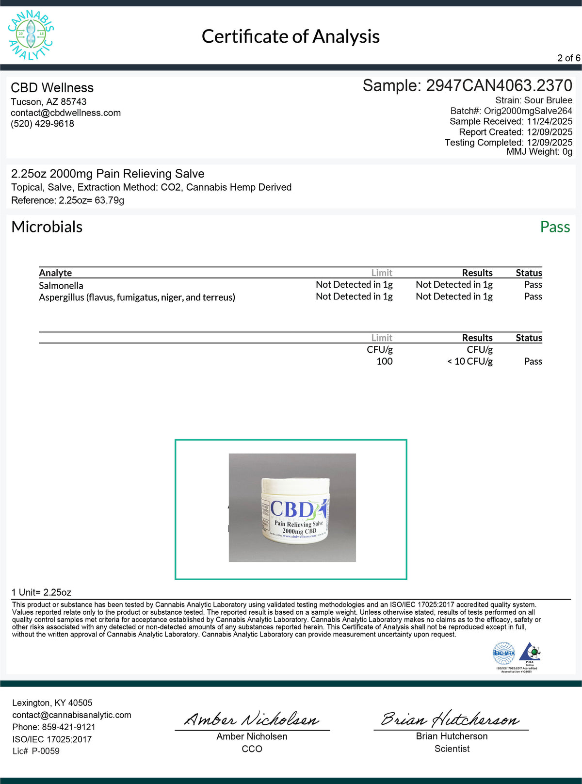 2oz 2000mg CBD Original Salve | CBD Wellness | Best Value Topical