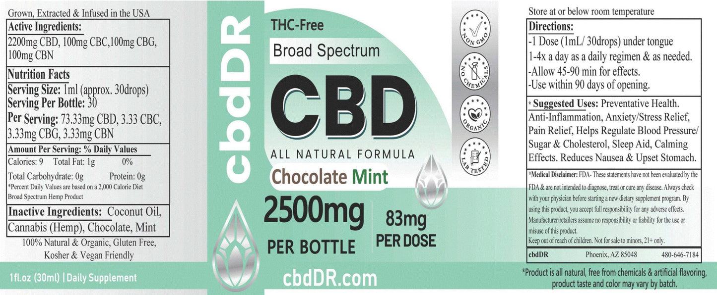 cbdDR 2500mg CBD-Rich Tincture
