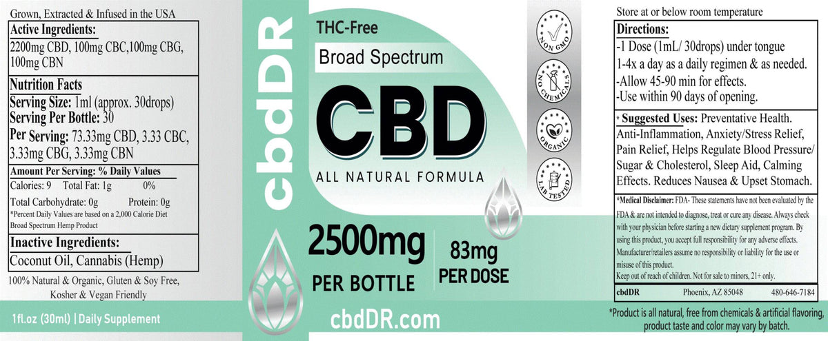 cbdDR 2500mg CBD-Rich Tincture
