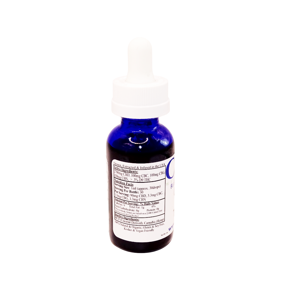 3000mg Full Spectrum CBD Tincture | Maximum Strength CBD + CBC + CBG + CBN | CBD Wellness