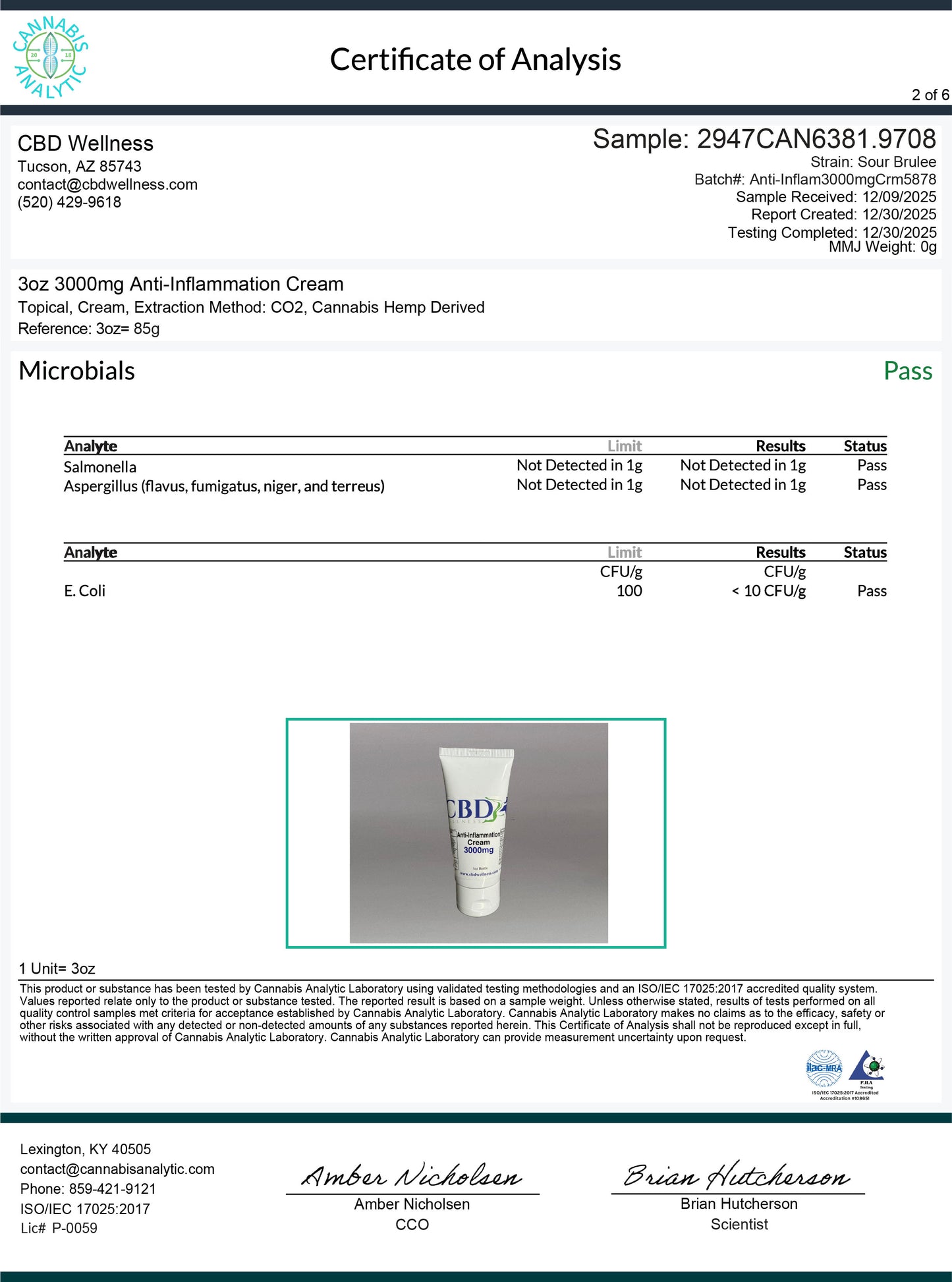 3oz 3000mg Anti-Inflammation Cream