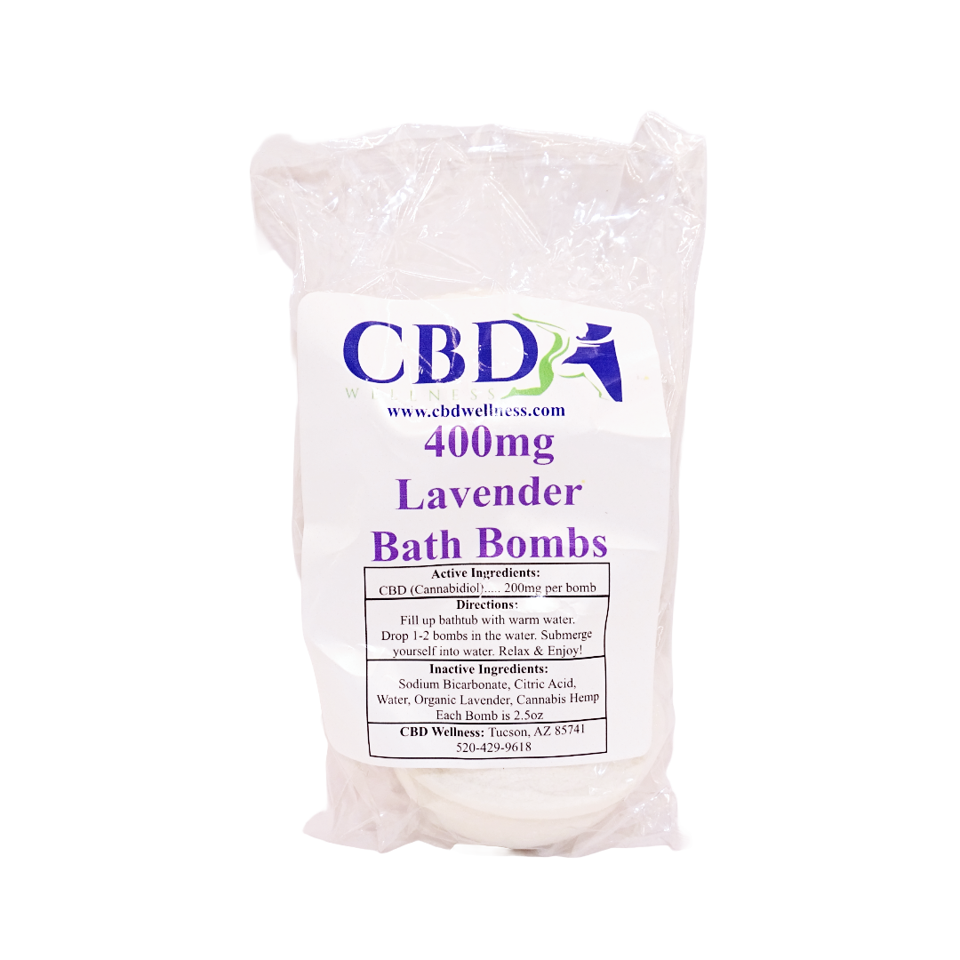 Lavender 400mg CBD Bath Bomb (2-pack)
