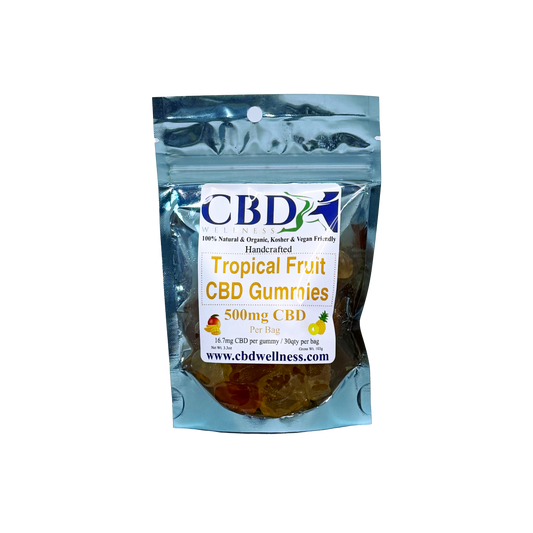 500mg CBD Tropical Fruit Gummies