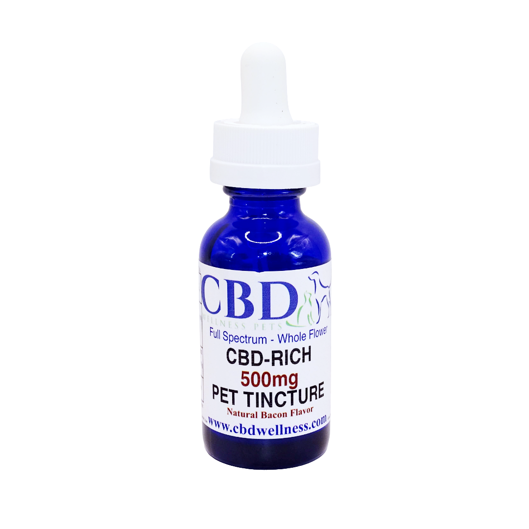 Bacon Flavor CBD Pet Tincture 500mg | Full-Spectrum CBD Oil for Dogs & Cats