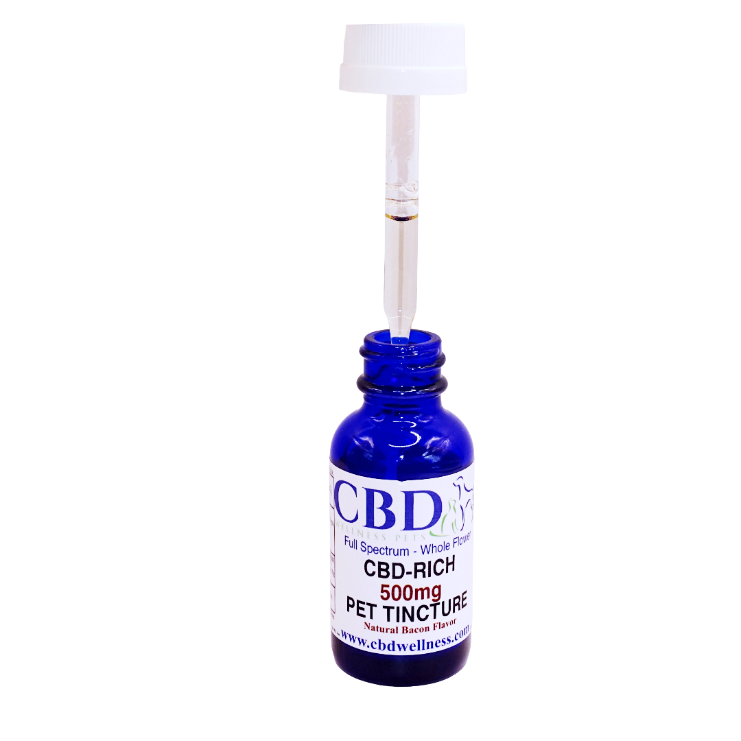 Bacon Flavor CBD Pet Tincture 500mg | Full-Spectrum CBD Oil for Dogs & Cats