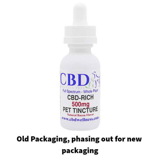 Bacon Flavor CBD Pet Tincture 500mg | Full-Spectrum CBD Oil for Dogs & Cats