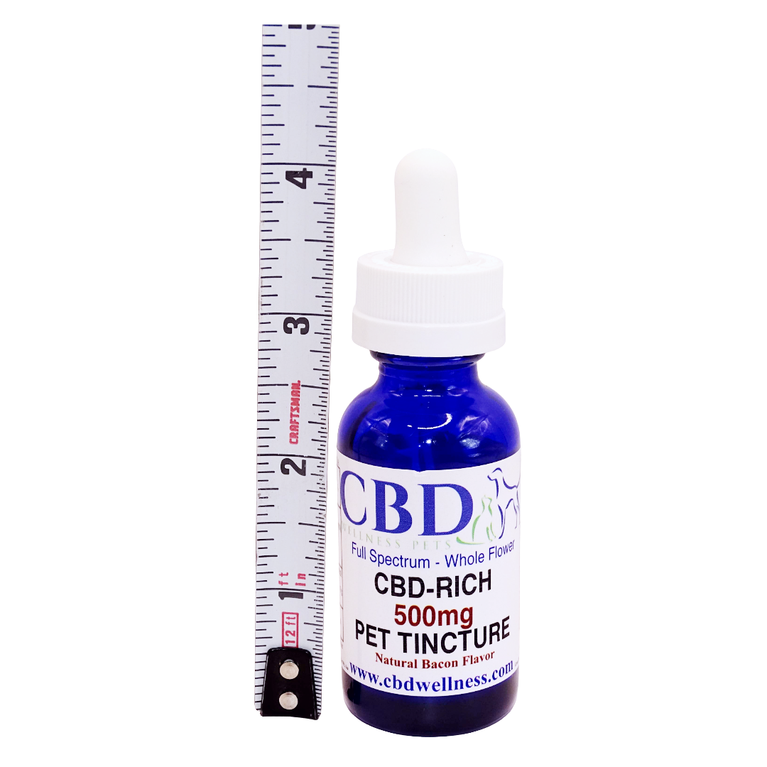 Bacon Flavor CBD Pet Tincture 500mg | Full-Spectrum CBD Oil for Dogs & Cats