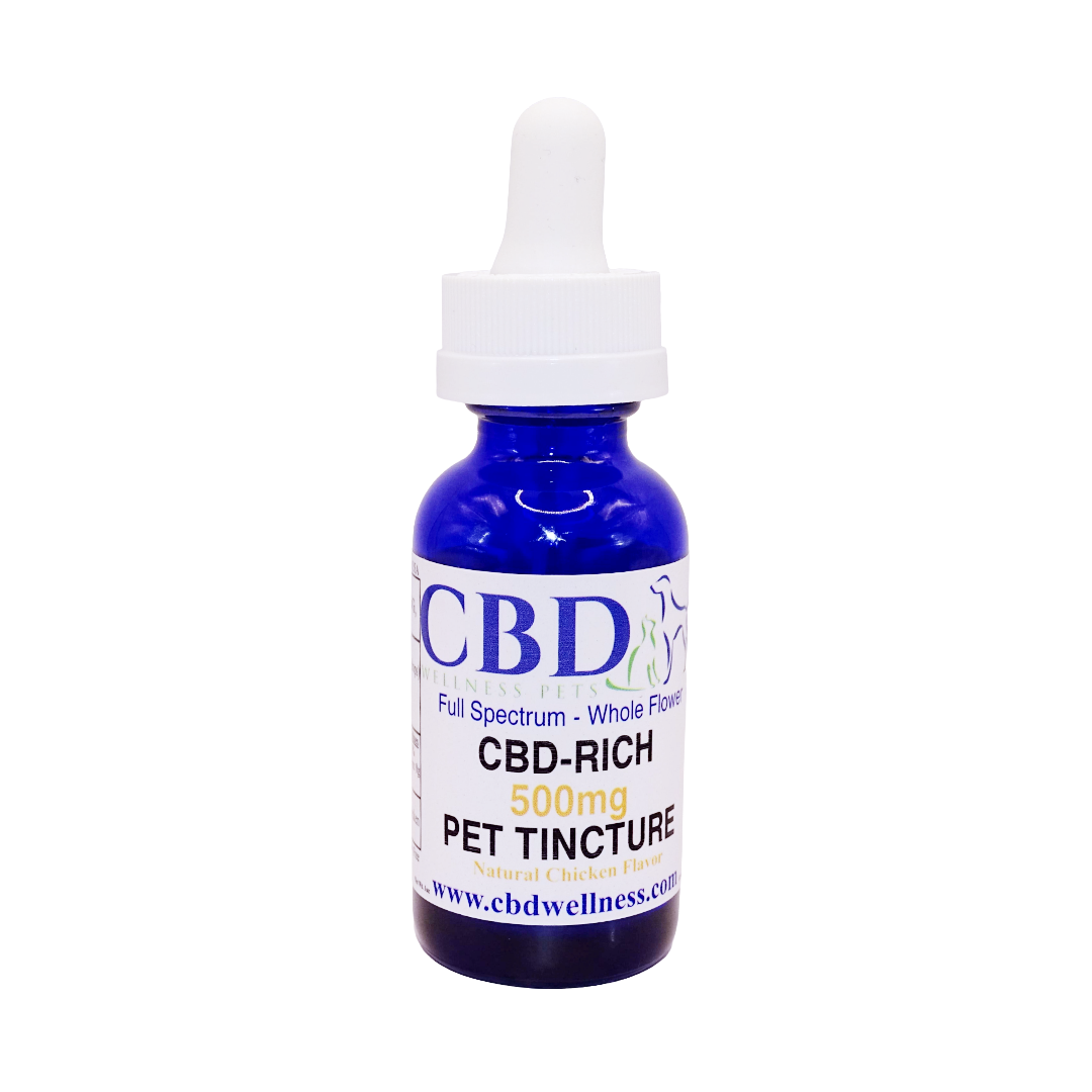 Chicken Flavor CBD Pet Tincture 500mg | Full-Spectrum CBD Oil for Dogs & Cats