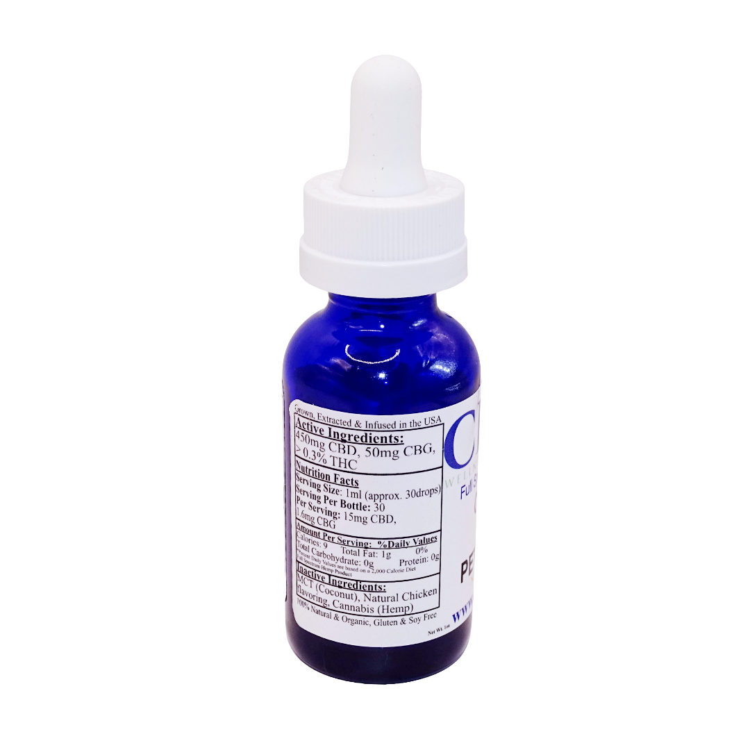 Chicken Flavor CBD Pet Tincture 500mg | Full-Spectrum CBD Oil for Dogs & Cats