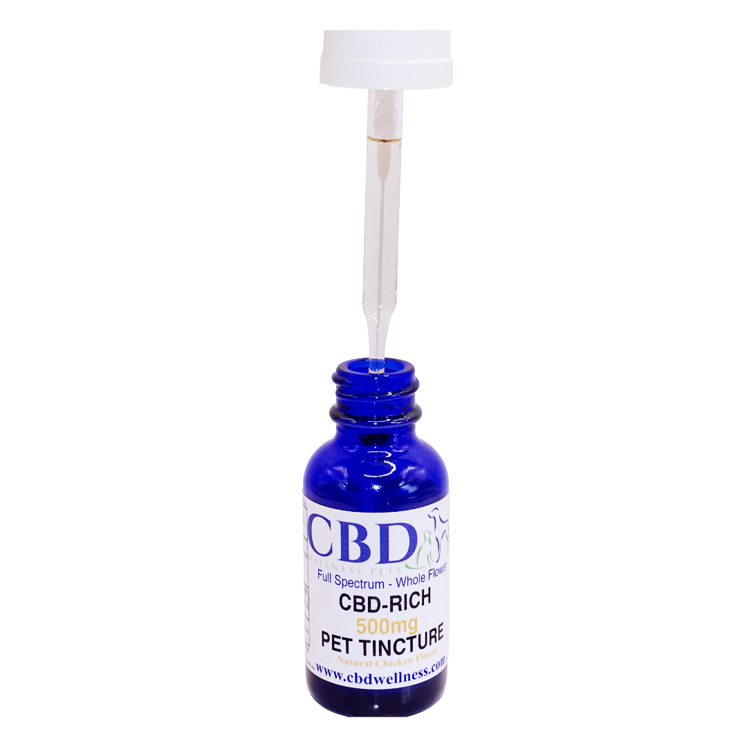 Chicken Flavor CBD Pet Tincture 500mg | Full-Spectrum CBD Oil for Dogs & Cats