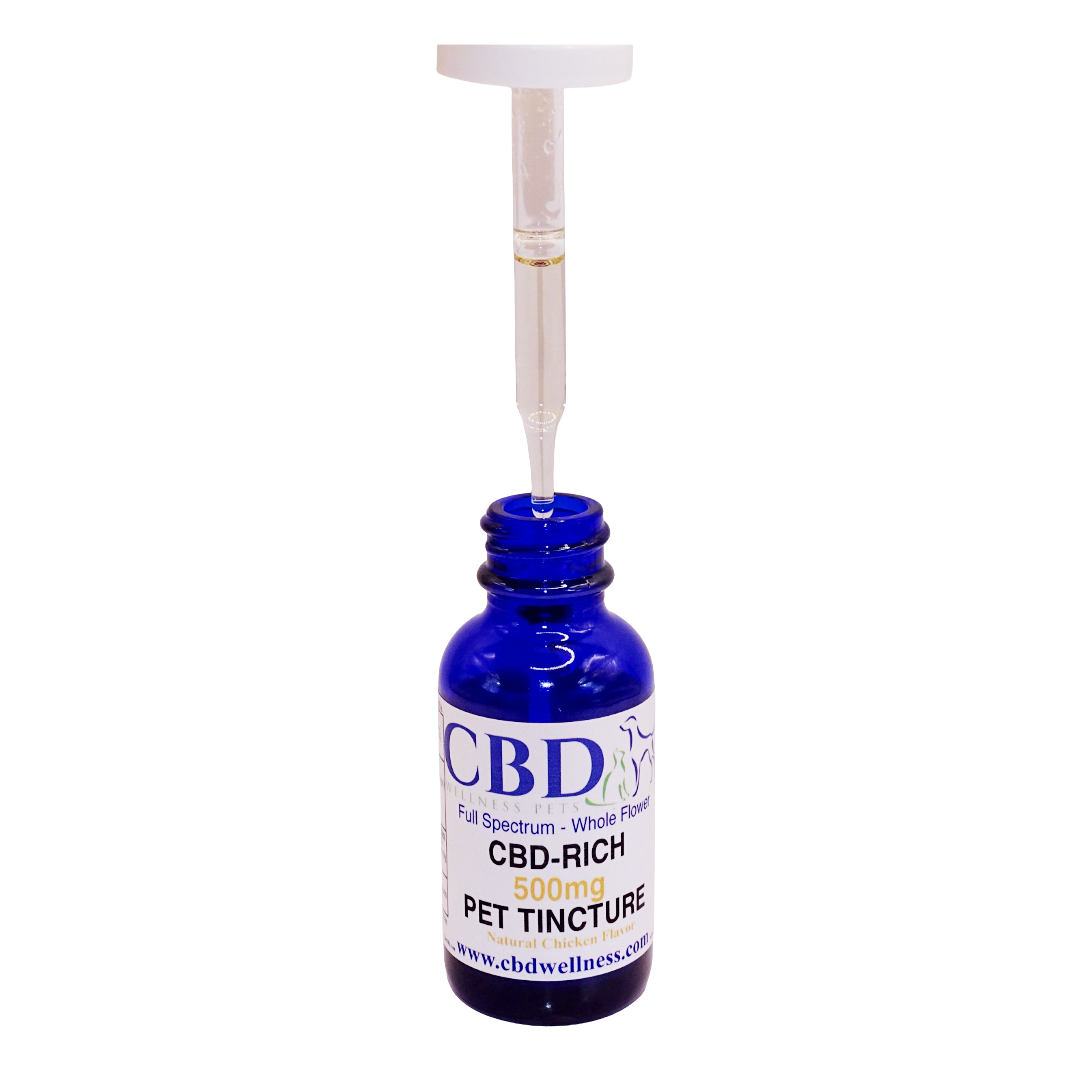 Chicken Flavor CBD Pet Tincture 500mg | Full-Spectrum CBD Oil for Dogs & Cats