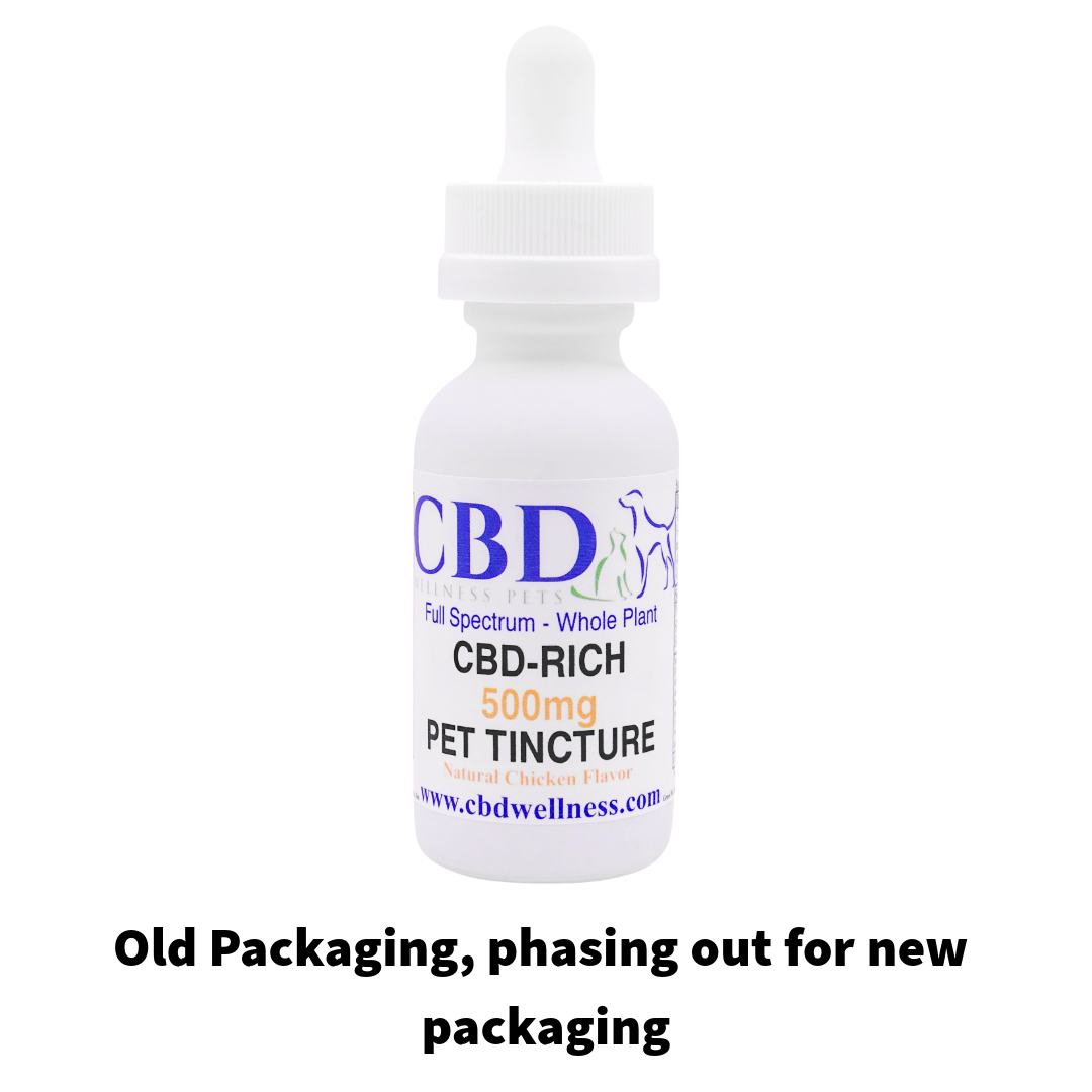 Chicken Flavor CBD Pet Tincture 500mg | Full-Spectrum CBD Oil for Dogs & Cats