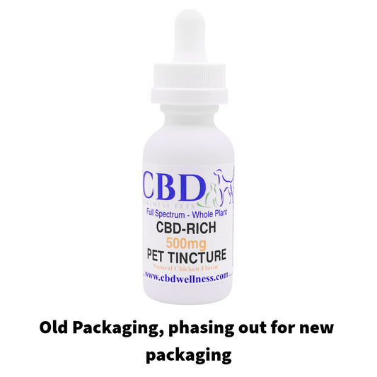 Chicken Flavor CBD Pet Tincture 500mg | Full-Spectrum CBD Oil for Dogs & Cats