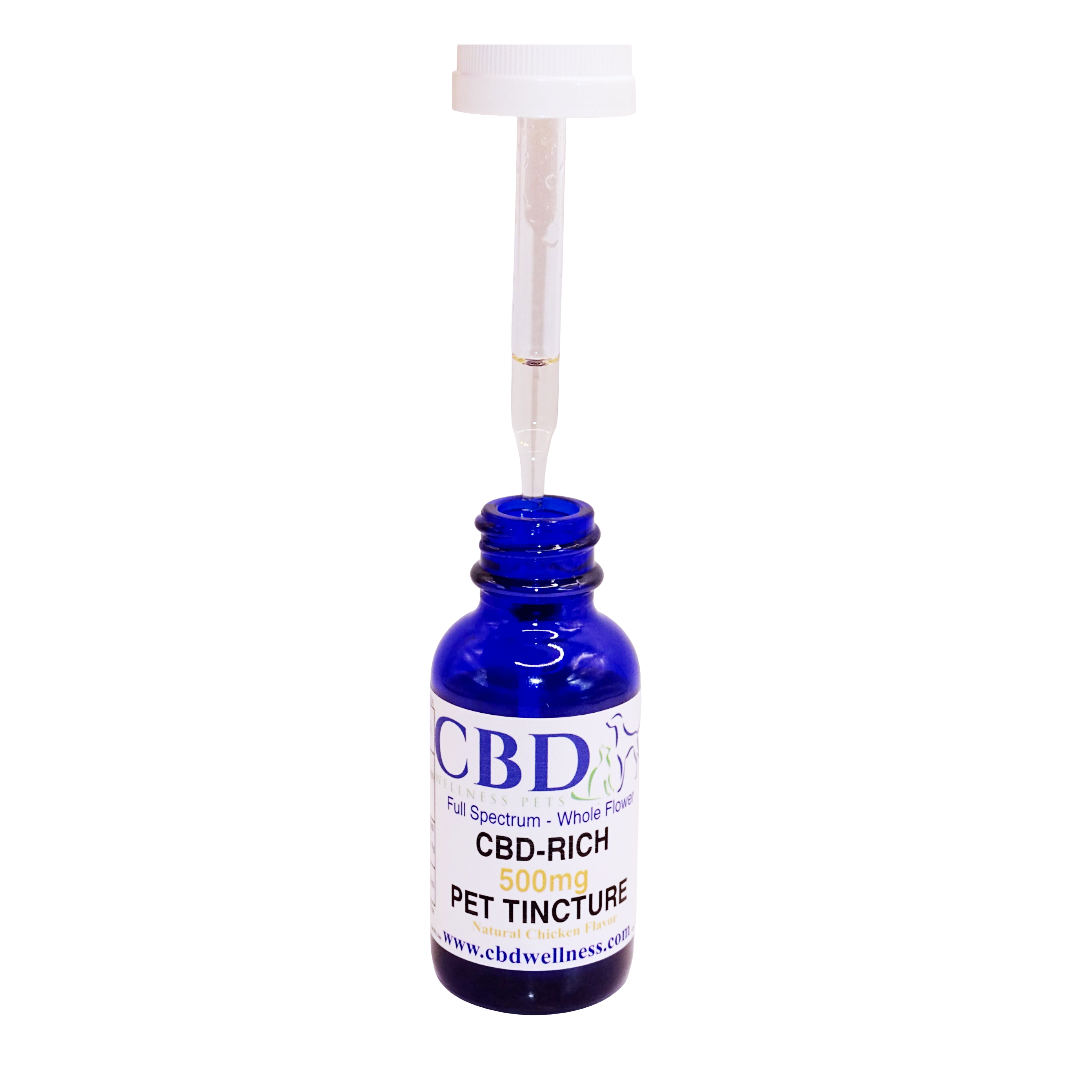 Chicken Flavor CBD Pet Tincture 500mg | Full-Spectrum CBD Oil for Dogs & Cats