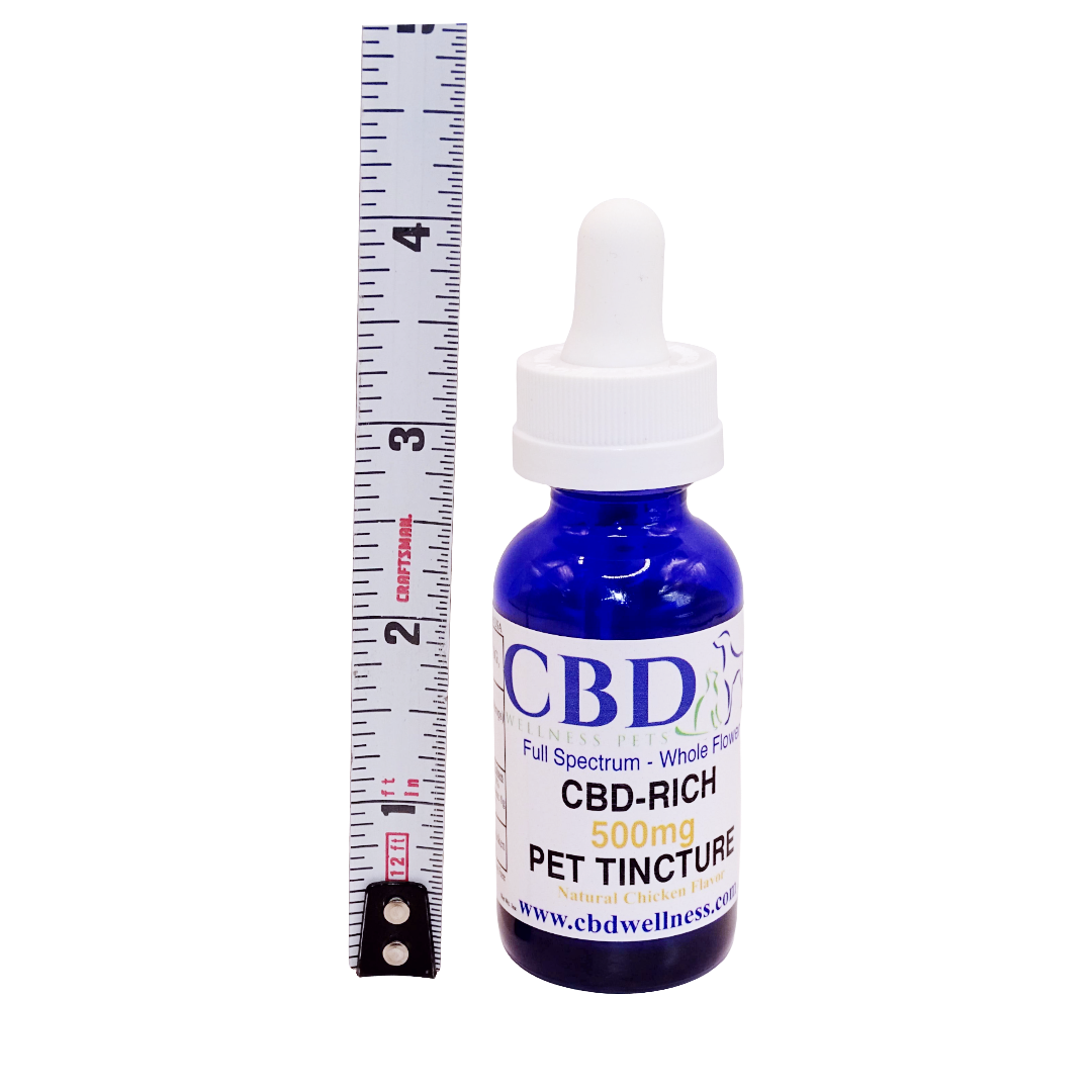 Chicken Flavor CBD Pet Tincture 500mg | Full-Spectrum CBD Oil for Dogs & Cats