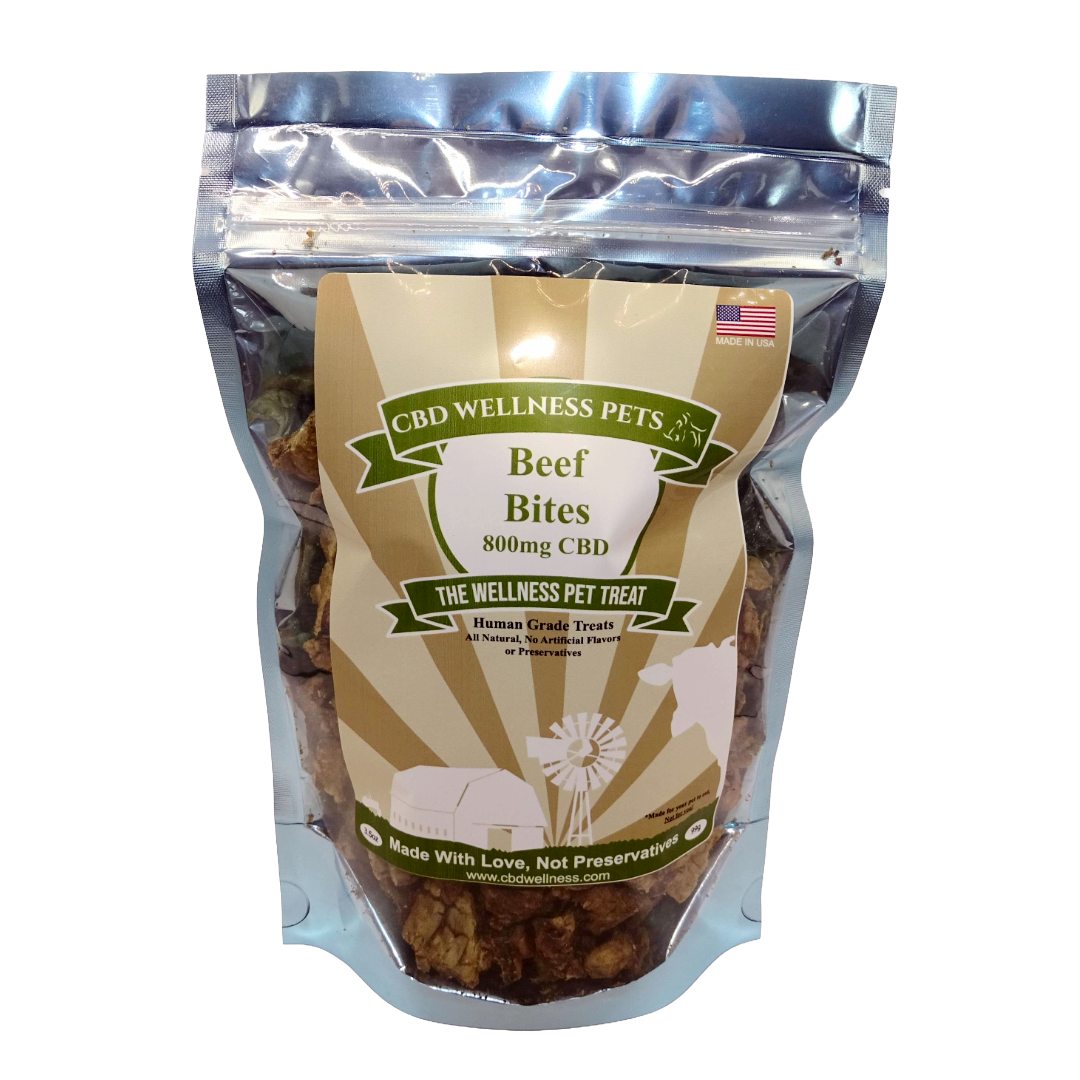 CBD Beef Bites for Dogs 800mg | Human Grade CBD Dog Treats | CBD Wellness
