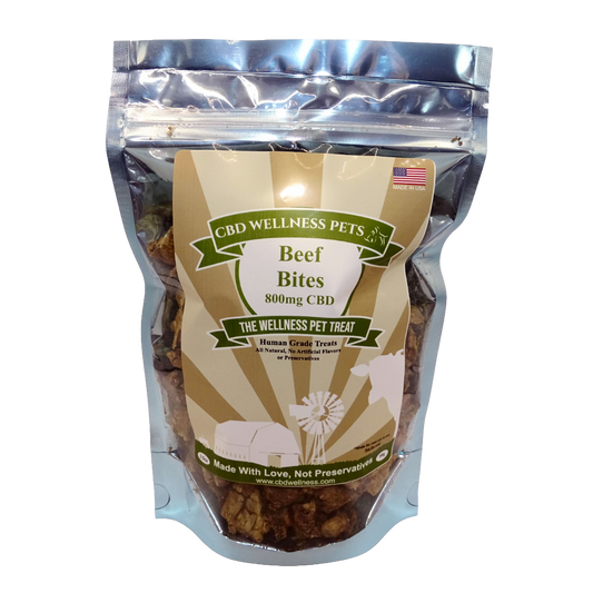 CBD Beef Bites for Dogs 800mg | Human Grade CBD Dog Treats | CBD Wellness